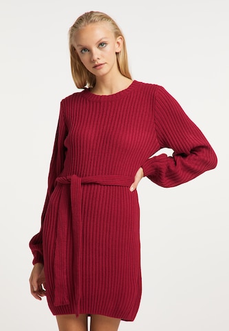 myMo ROCKS Knitted dress in Red: front