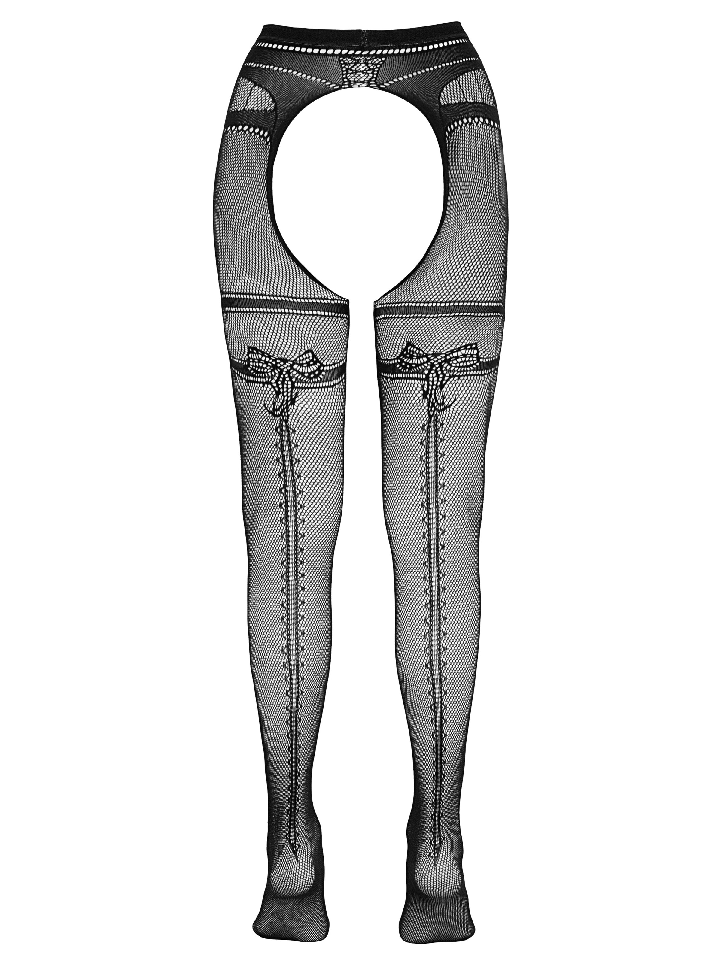 Cottelli Legware Strümpfe mit Halterung 'Straps-Strumpfhose'‌‌‌‌‌‌‌ in Schwarz