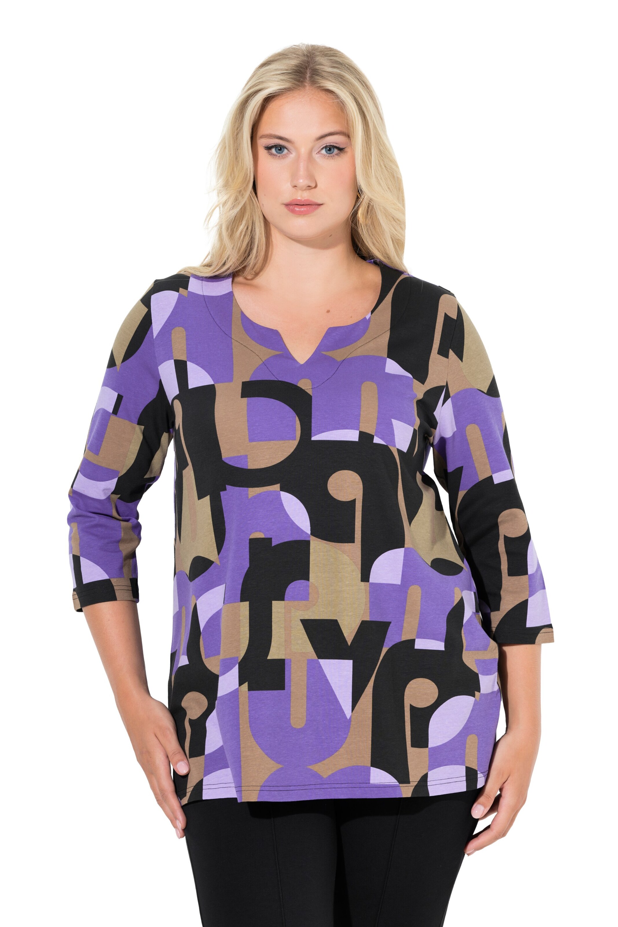 Ulla Popken Shirt in Lila: voorkant