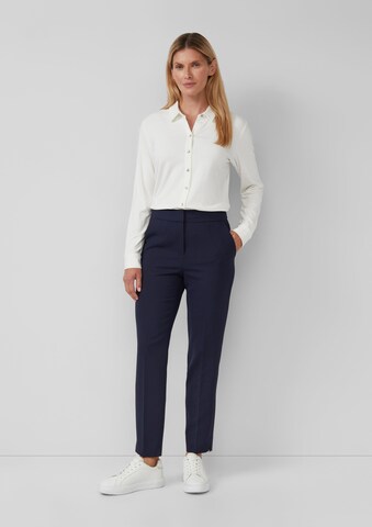 s.Oliver BLACK LABEL Tapered Bügelfaltenhose 'Sue' in Blau