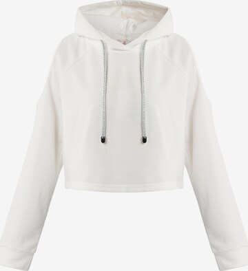 Sweat-shirt IZIA en blanc : devant