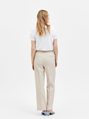 SELECTED FEMME Regular Hose 'Svale' in Beige