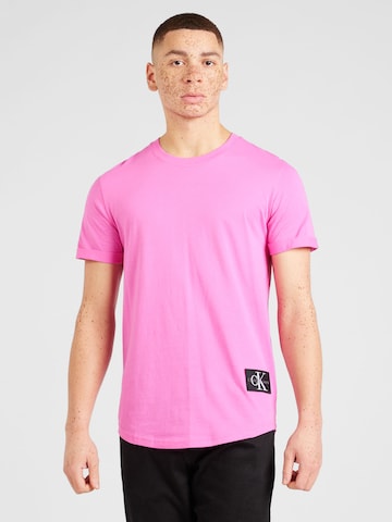 T-Shirt Calvin Klein Jeans en rose : devant