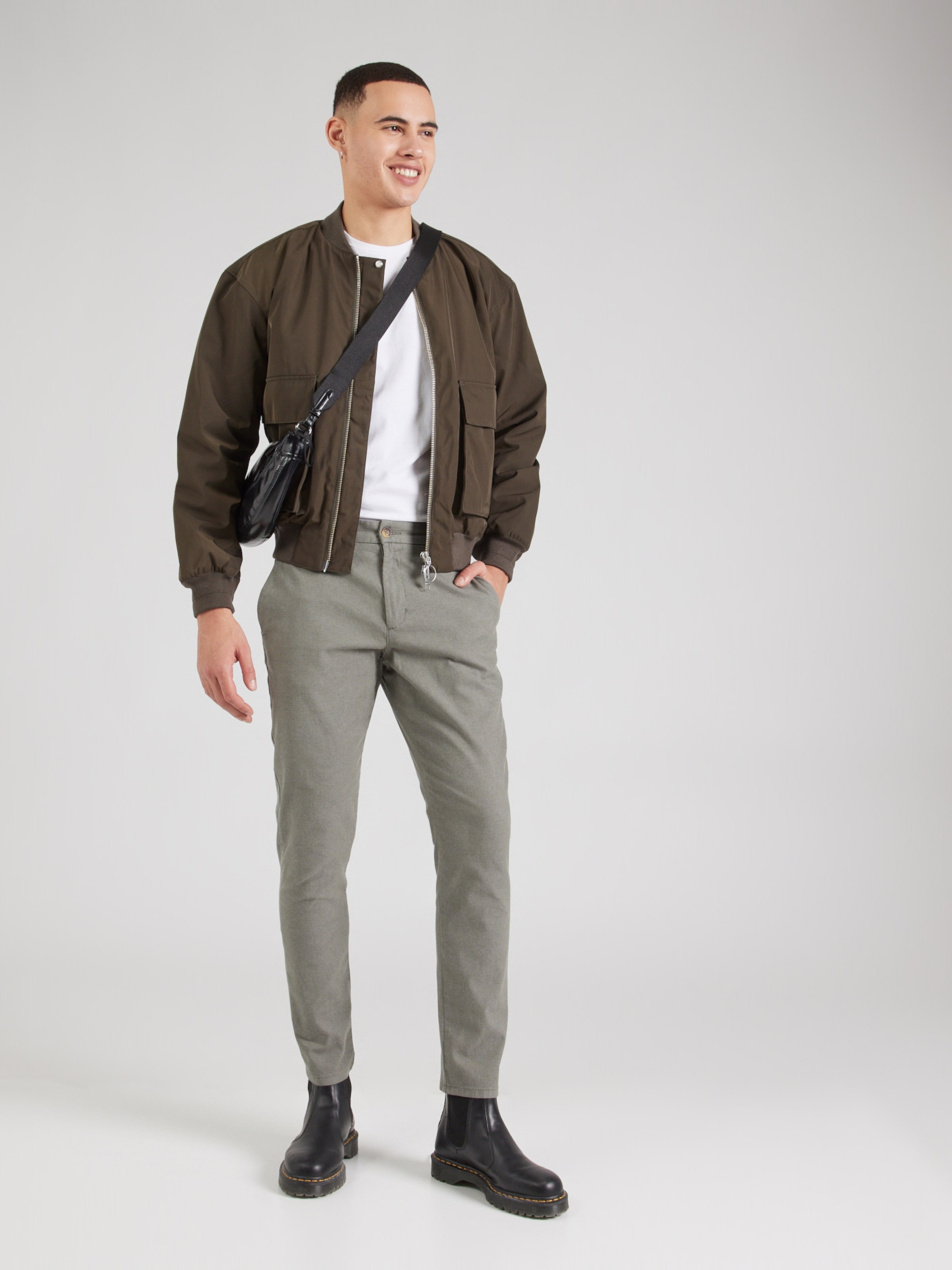 Only & Sons Slim fit Chino Pants 'ONSMark Pete' in Grey