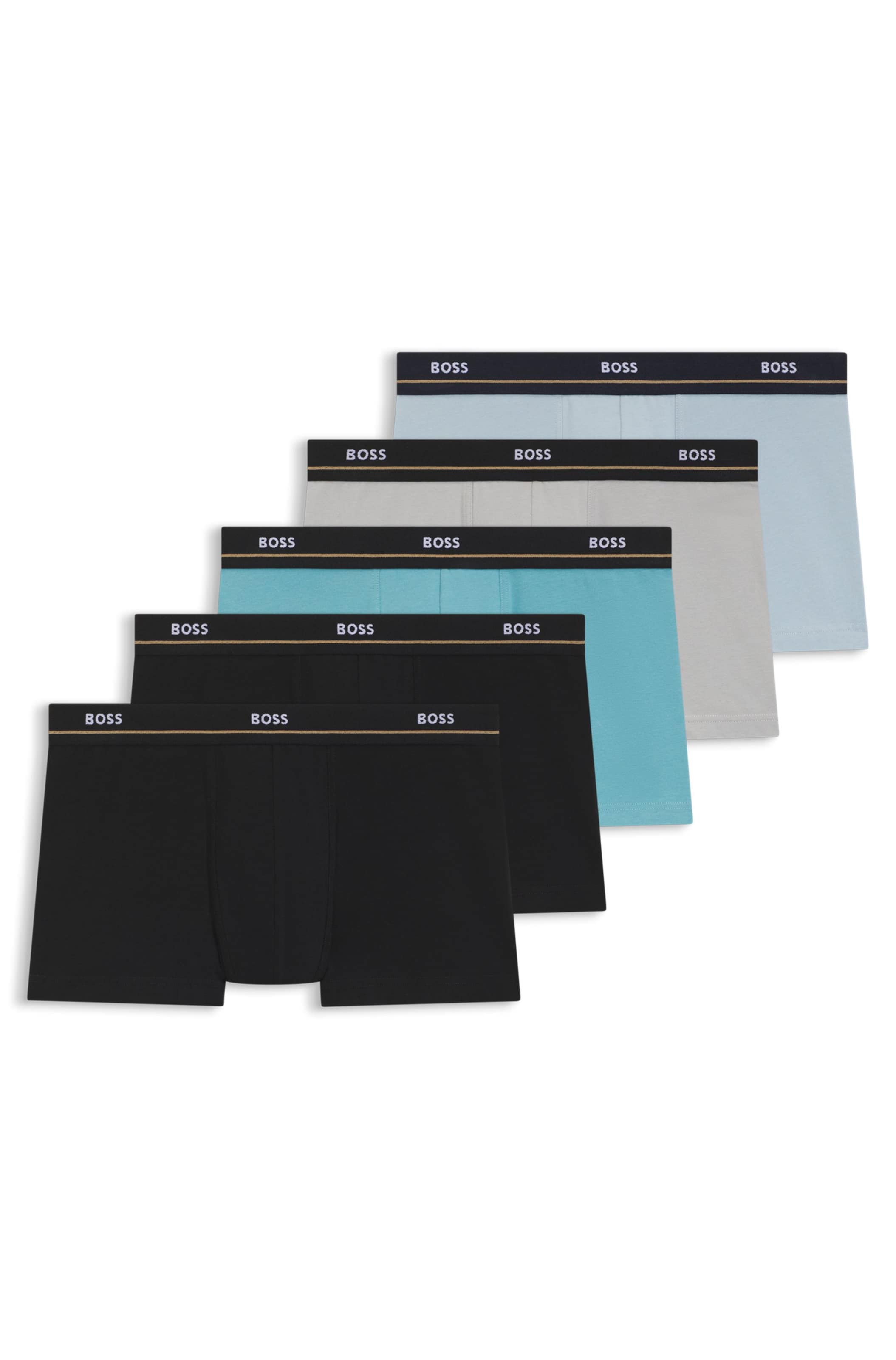 BOSS - Calzoncillo boxer en azul: frente