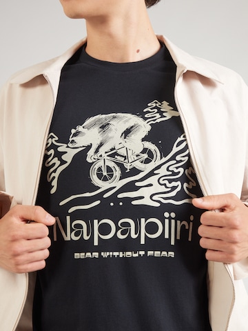 Tricou 'S-CABIN' de la NAPAPIJRI pe negru