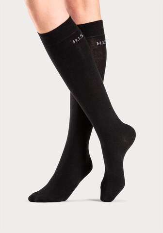 ROGO Knee High Socks in Black: front