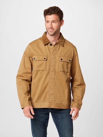 Barbour International Tussenjas in Bruin: voorkant