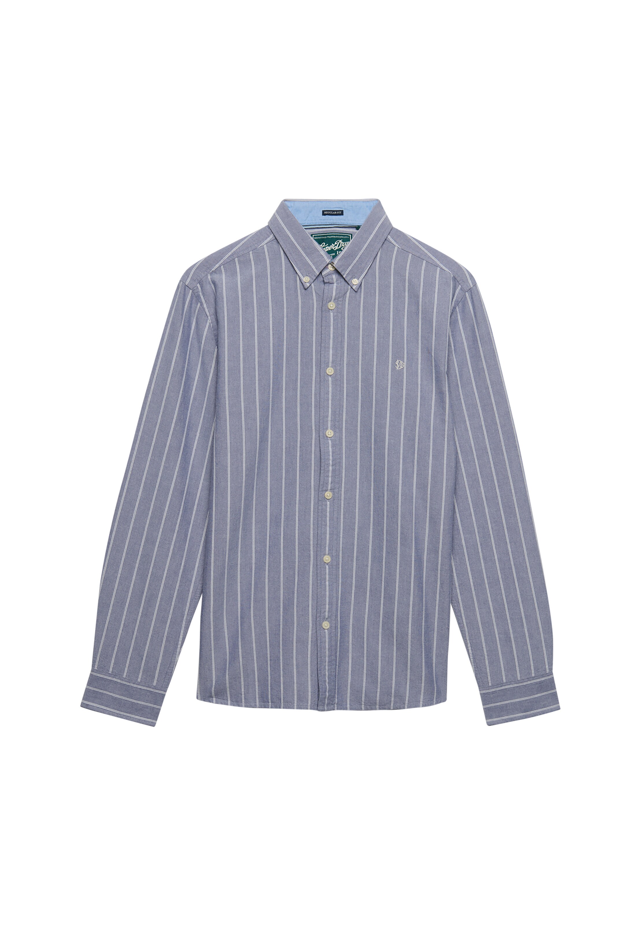 Superdry & Co Button Up Shirt in Blue: front