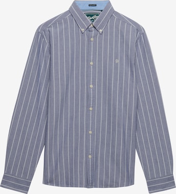 Superdry & Co Button Up Shirt in Blue: front