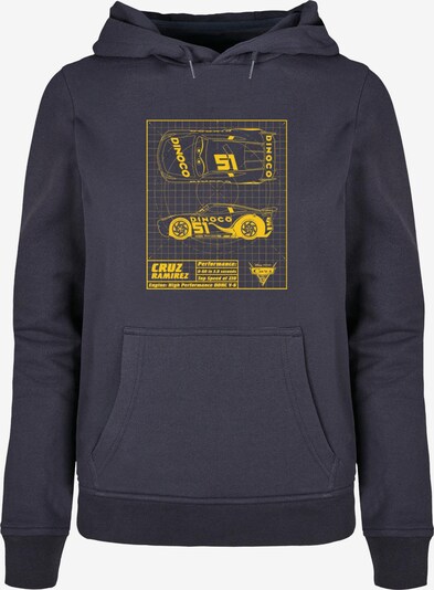 ABSOLUTE CULT Sweatshirt 'Cars - Cruz Ramirez Blueprint' in marine / gelb, Produktansicht