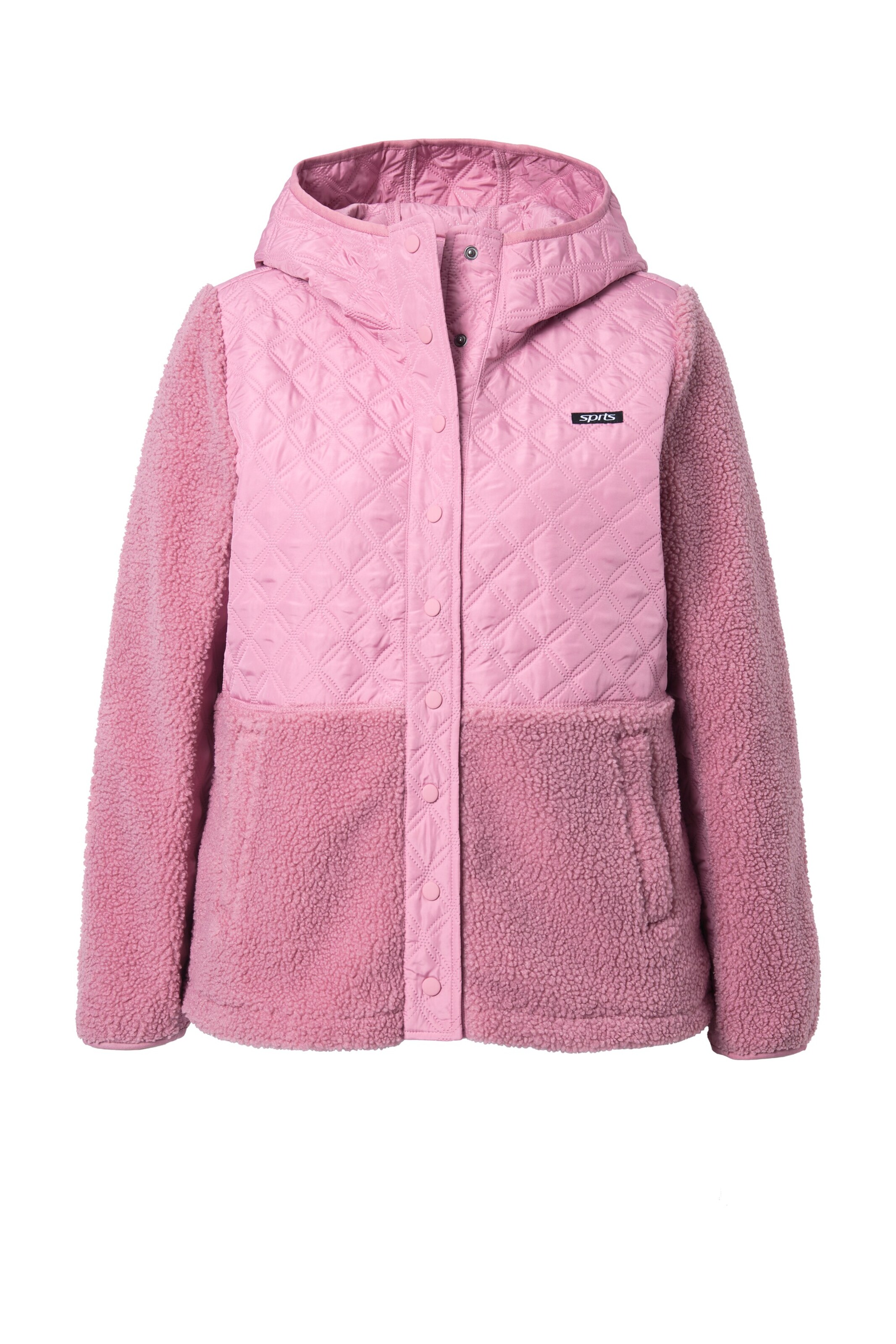 Ulla Popken Sweat jacket in Pink: front