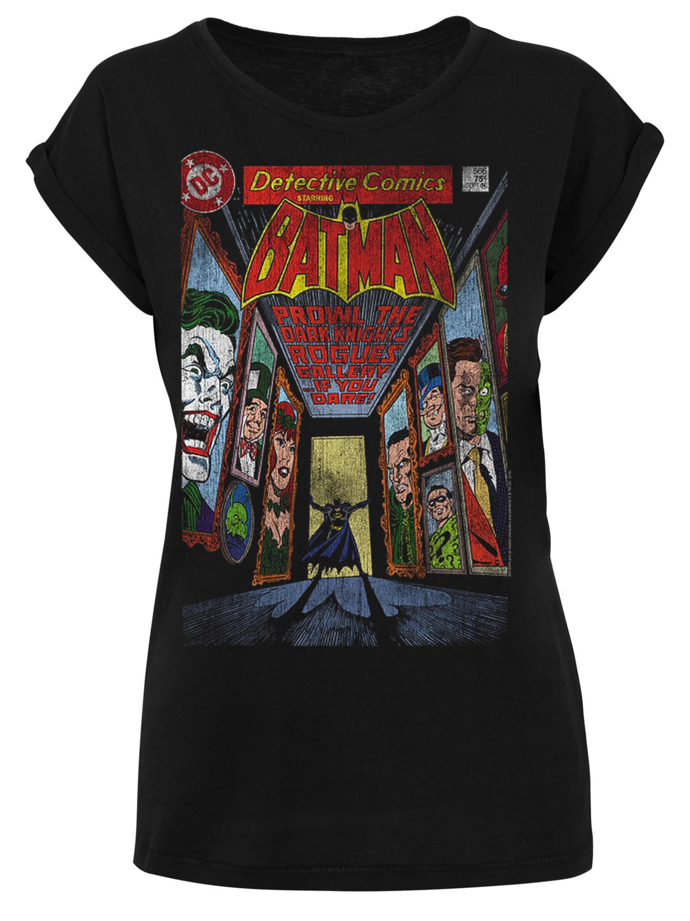 F4NT4STIC Shirt 'DC Comics Batman Rogues Gallery Cover' in Zwart: voorkant