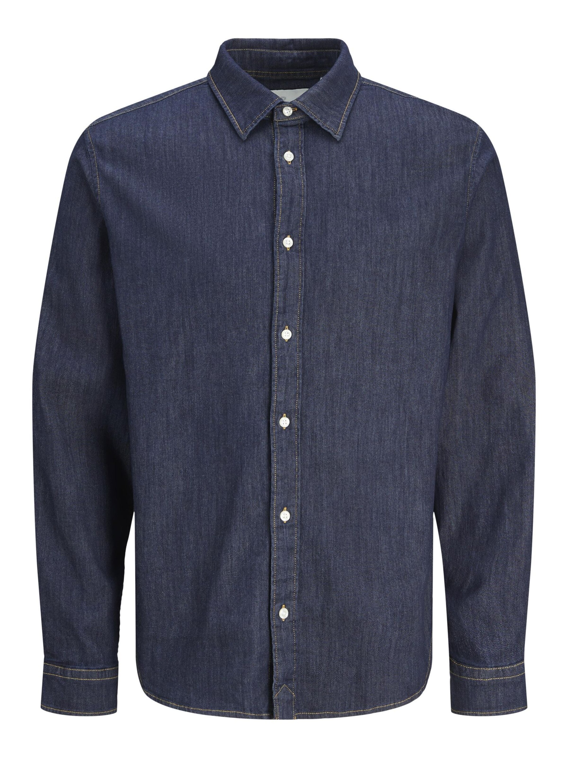 JACK & JONES Button Up Shirt in Dark blue, Item view