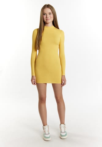 MYMO Πλεκτό φόρεμα 'Biany' σε κίτρινο