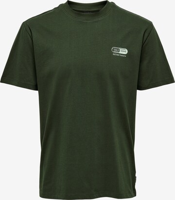 T-Shirt 'HAROLD' Only & Sons en vert : devant