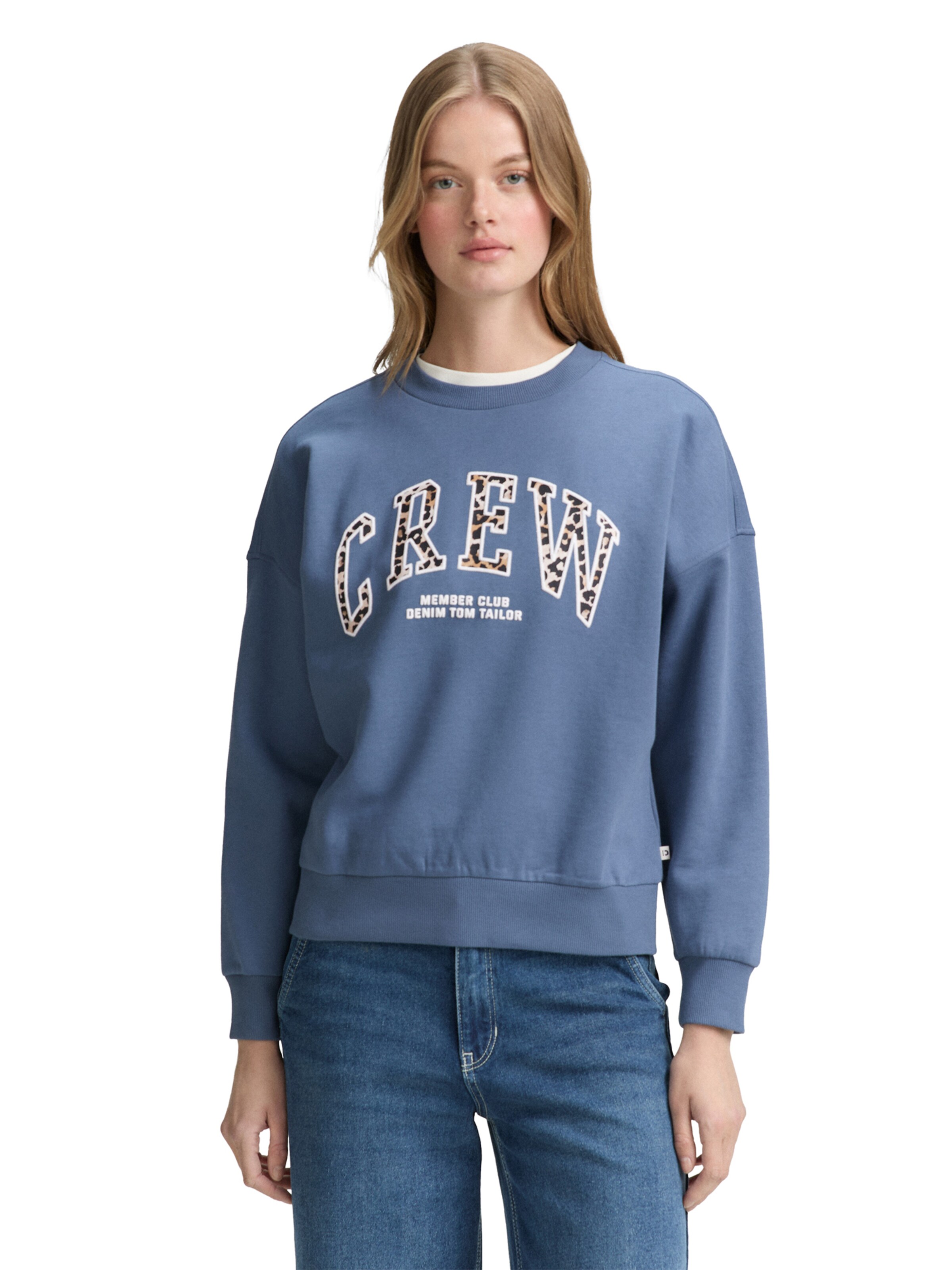 TOM TAILOR DENIM Sweatshirt in Blau: Vorderseite