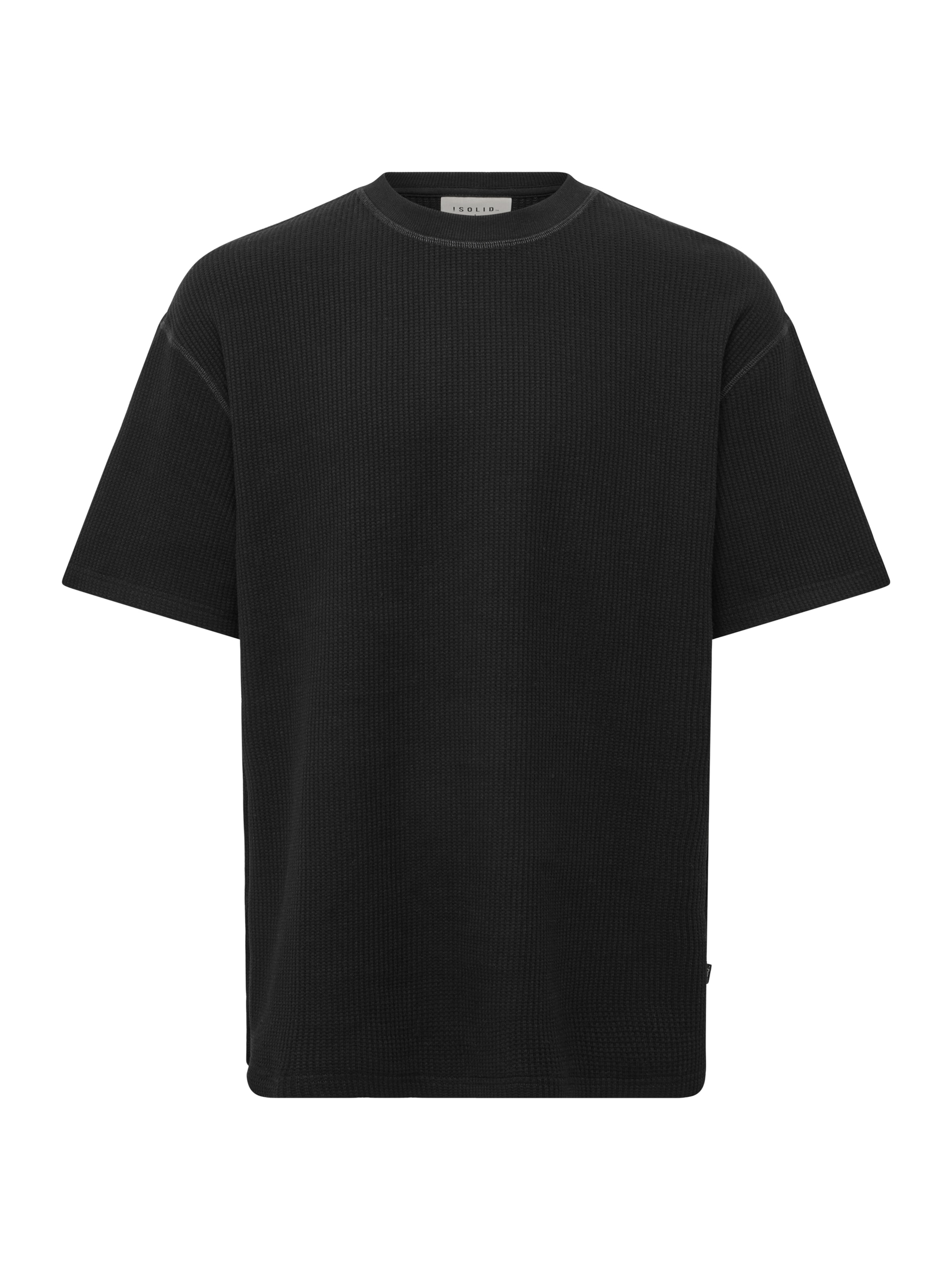 !Solid - Camiseta 'SDDanton Waffle' en negro: frente