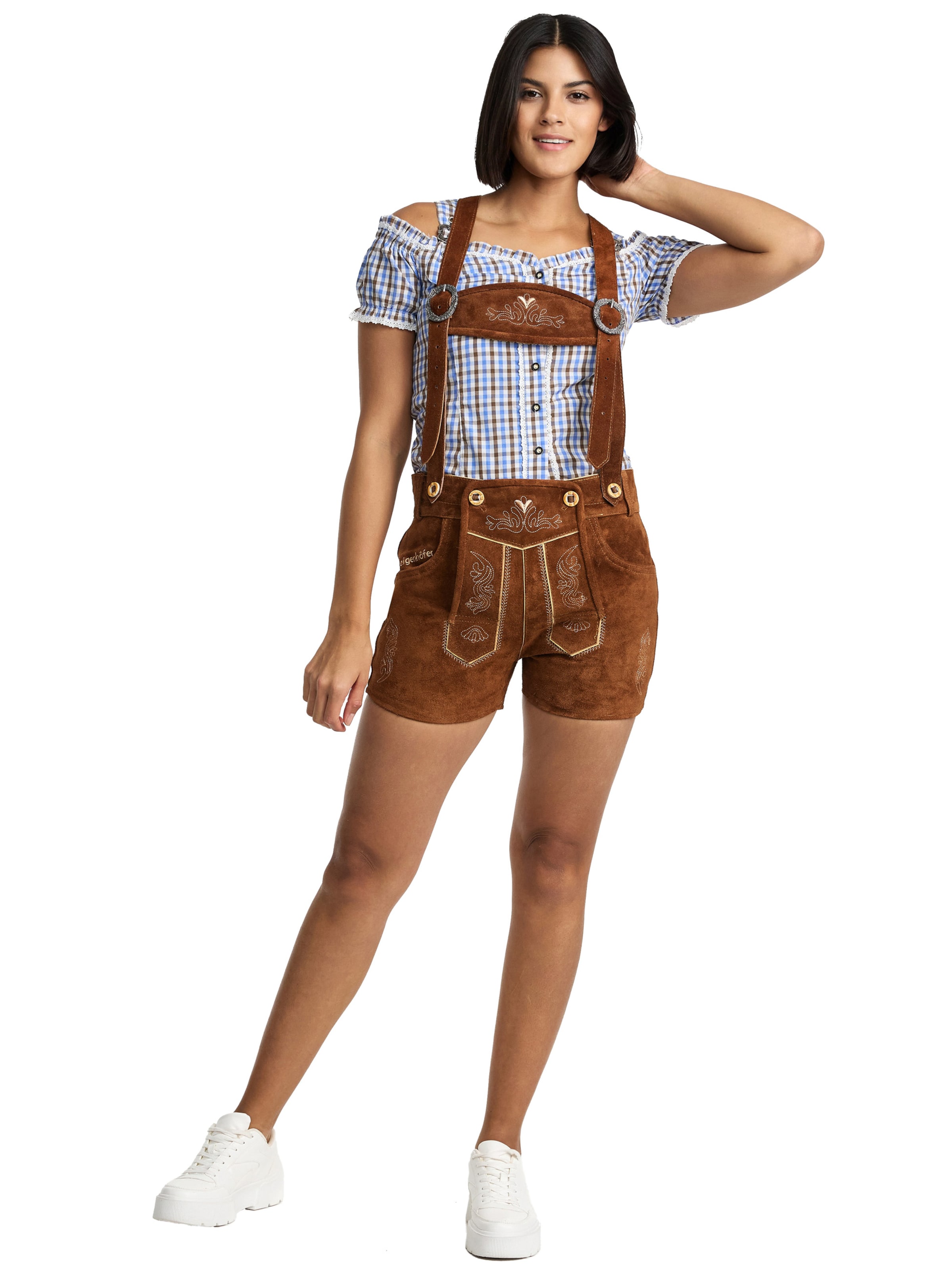 Steigenhöfer Regular Traditional Pants in Brown: front
