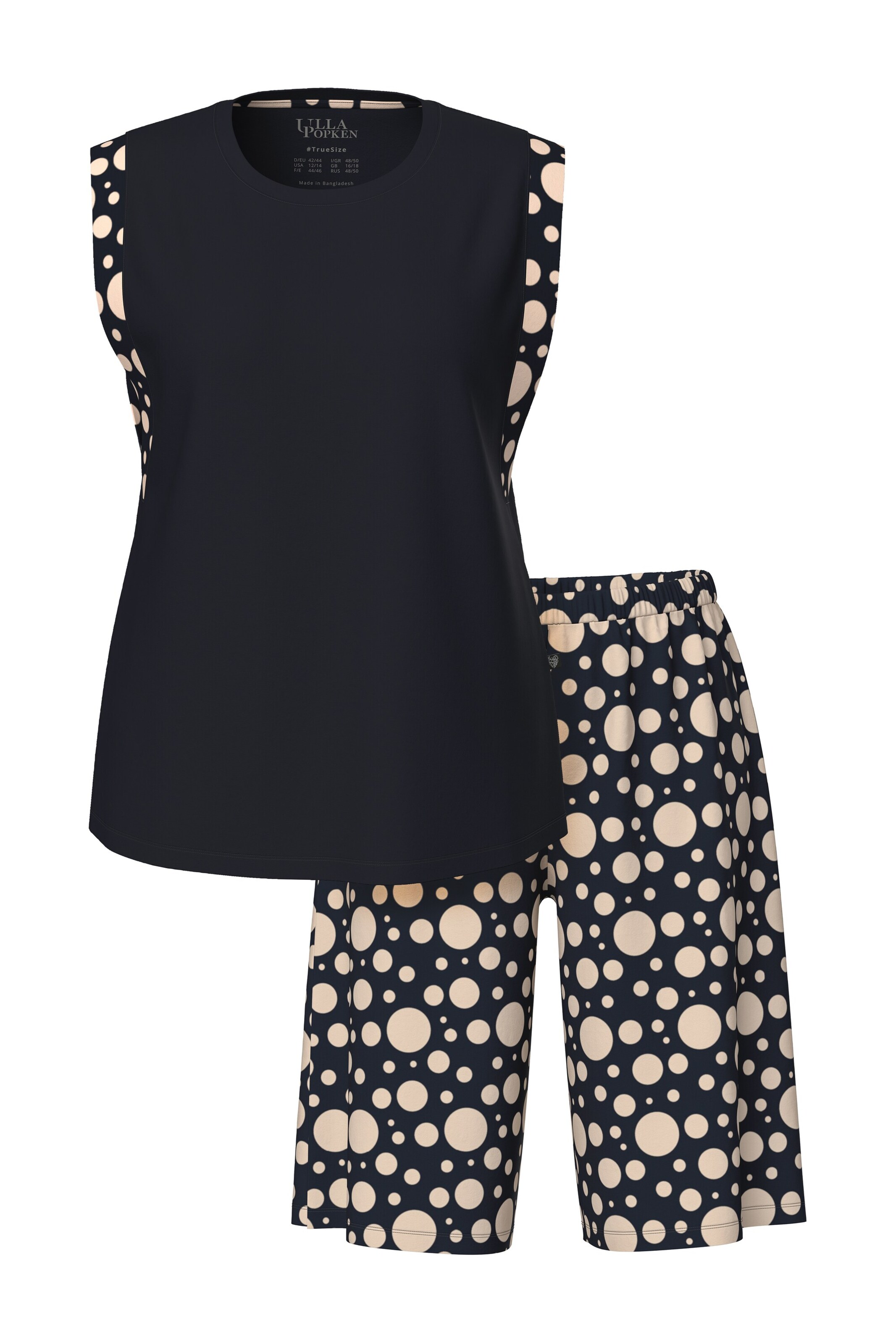 Ulla Popken Shorty in Schwarz: Vorderseite