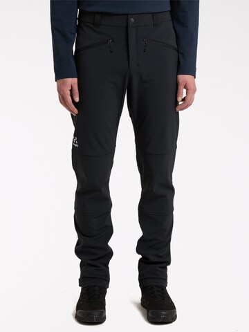 Haglöfs Slim fit Outdoor Pants 'Chilly' in Black: front