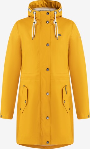 Manteau fonctionnel Schmuddelwedda en jaune : devant