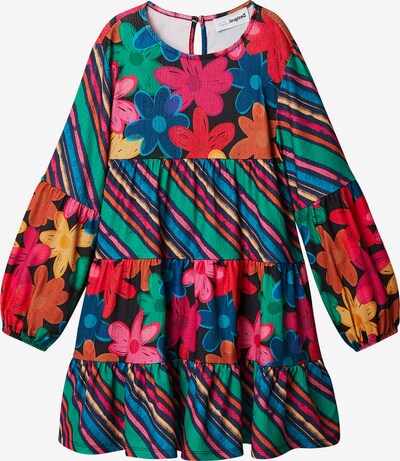 Desigual Šaty 'Acosta' - tmavomodrá / trávovo zelená / svetloružová / ohnivo červená, Produkt
