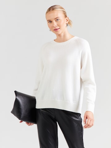 Pull-over 'VIRGOLA' MM by Max Mara en blanc : devant