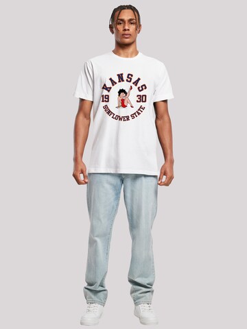 T-Shirt 'Betty Boop Kansas Sunflower State' F4NT4STIC en blanc