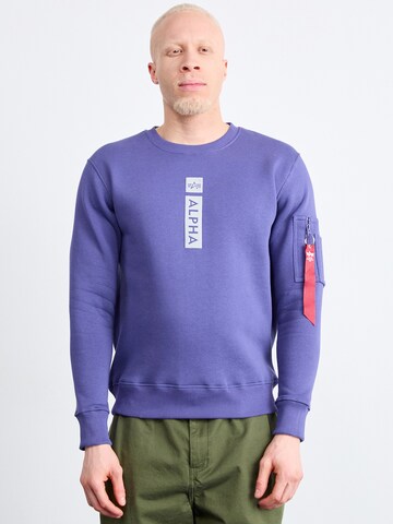 ALPHA INDUSTRIES Свитшот в Лиловый: спереди