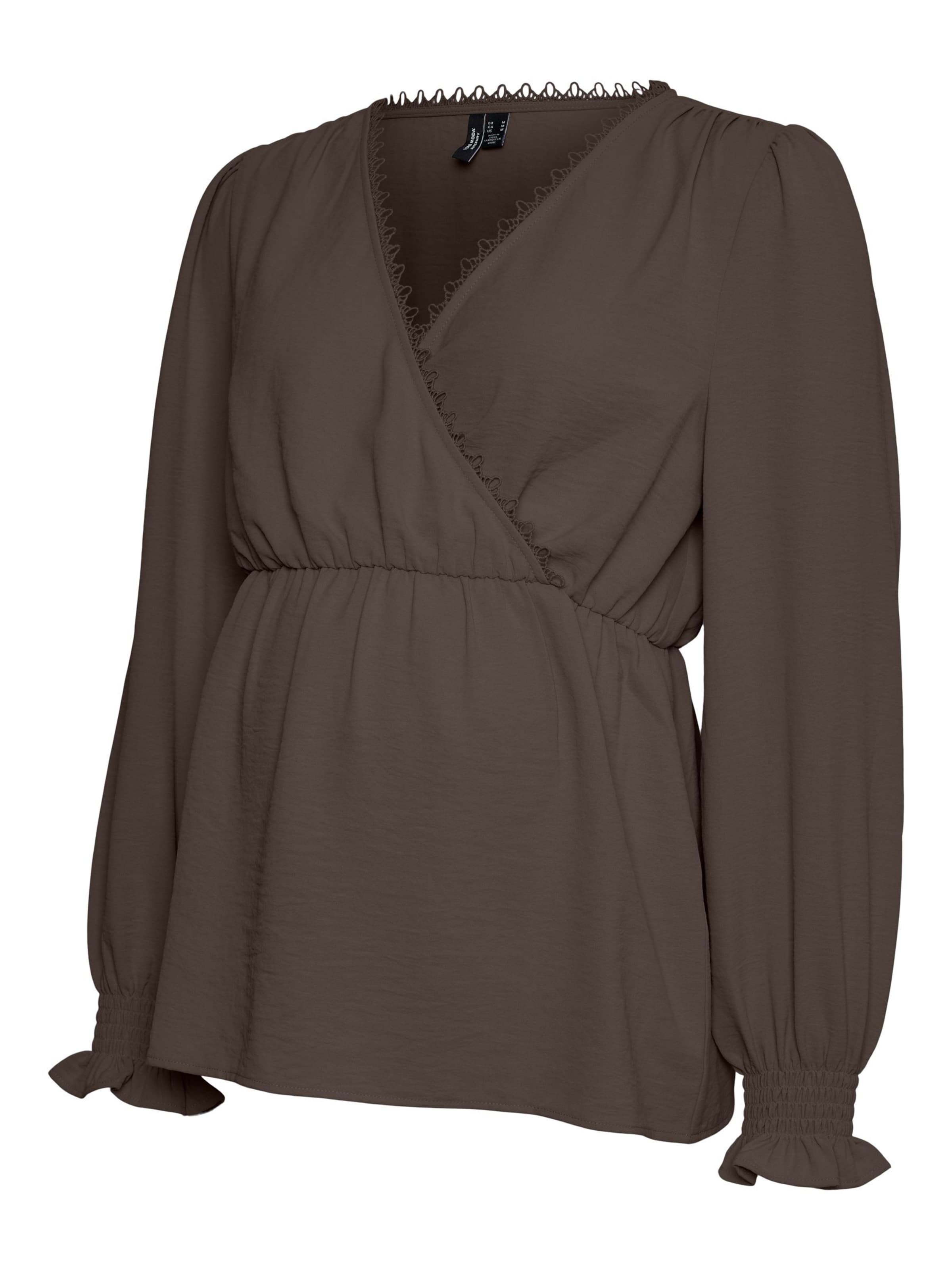 Vero Moda Maternity Chemisier 'VMMalva' en L en chocolat, Vue avec produit