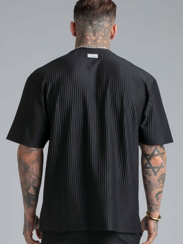 Maglietta 'Plisse' di SikSilk in nero