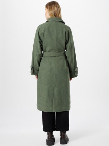 Monki Between-Seasons Coat in Green