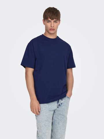 Only & Sons T-Shirt 'Fred' in Blau