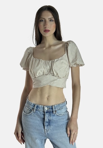 Elara Bluse i beige: forside