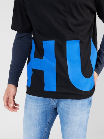 HUGO Blue Μπλουζάκι 'Nannavaro' σε μαύρο