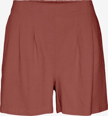 VERO MODA Pleat-Front Pants 'JESMILO' in Brown: front