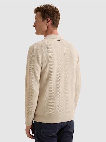 VANGUARD Pullover 'Pullover with polo collar and herringbone texture' i grå