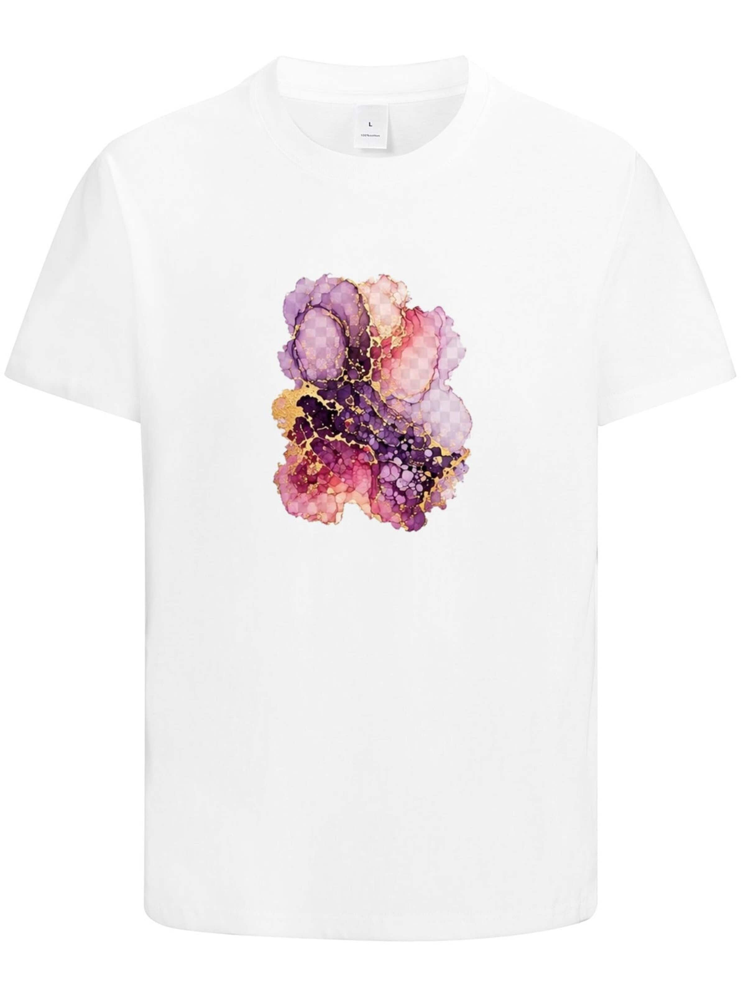 HUSKSWARE Shirt 'Herren T-Shirt mit abstraktem Grafikprint' in White: front