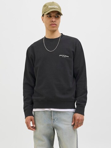 JACK & JONES Sweatshirt 'JJEDover' in Zwart: voorkant