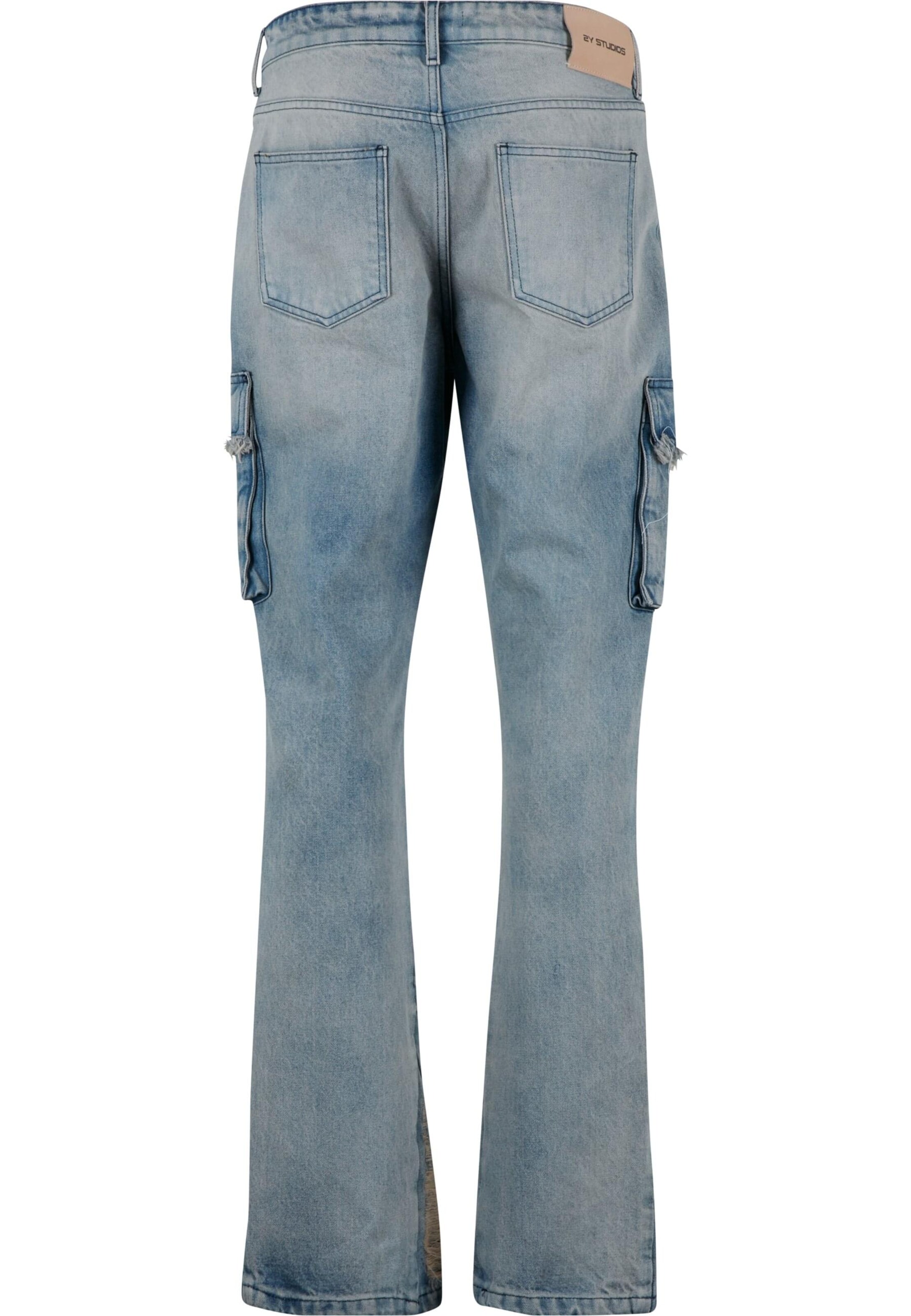 2Y Studios Flared Jeans 'Galador' in Blau