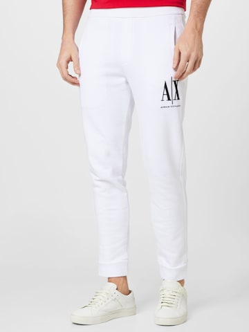 ARMANI EXCHANGE Tapered Broek in Wit: voorkant