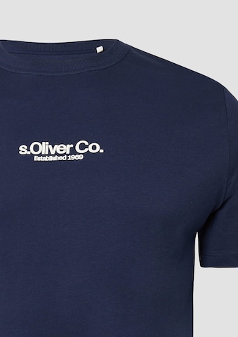 s.Oliver Men Tall Sizes Shirt in Blau