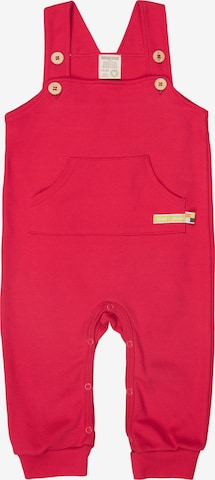 loud + proud Tapered Overalls in Red: front