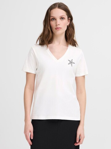 T-shirt ' IHCAMINO ' ICHI en blanc : devant