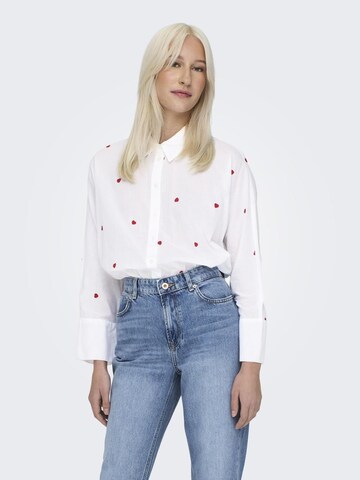 ONLY - Blusa 'Lina' en blanco: frente