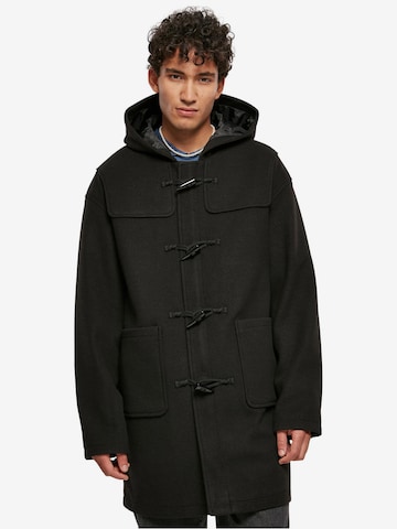 Urban Classics Between-Seasons Coat in Black: front