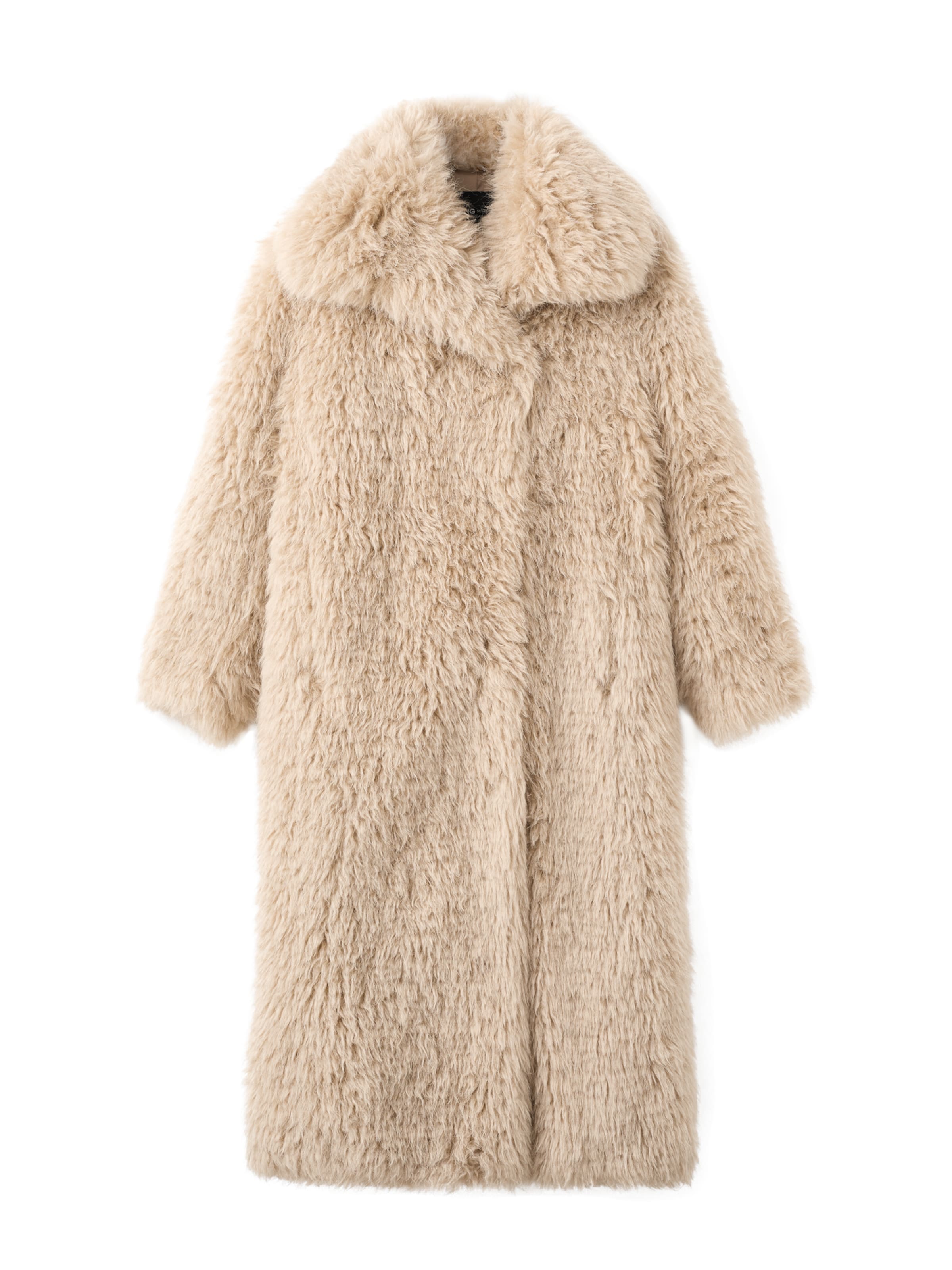 MANGO Zimski plašč 'Yeti' | bež barva: sprednja stran