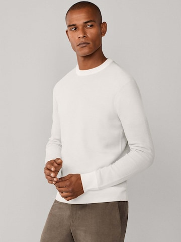 Hackett London Pullover 'Honeycomb' in Weiß