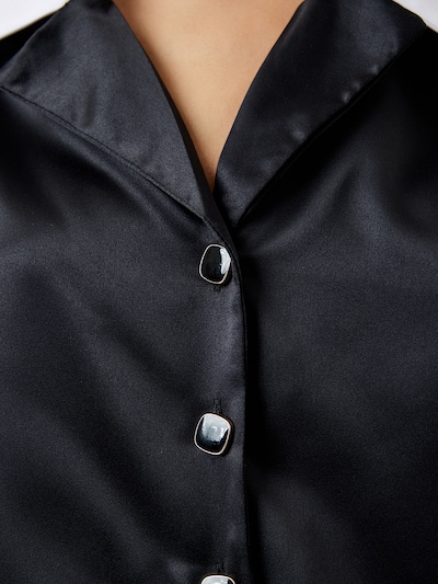 Happiness İstanbul Bluse i sort / hvid, Produktvisning